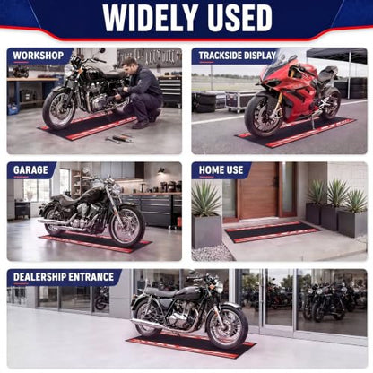 Motorcycle Mat Garage Floor Rug Washable Parking Mats for Garage Floors Non Slip Oil Absorbent Pad Rubber Backing Layer Protects Floor