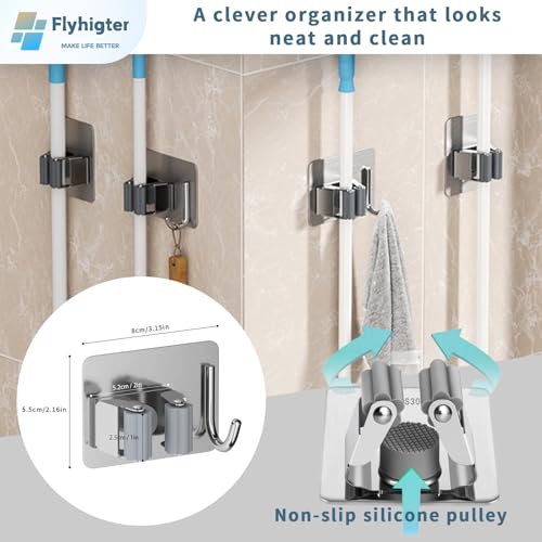 8 Pack Stainless Steel Mop Clips