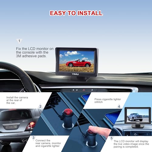 Backup Camera System with License Plate Backup Reverse Camera