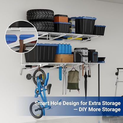 4 Pack 2x4ft Wall Shelf Garage Storage Rack Wall Mounted (4 Count)