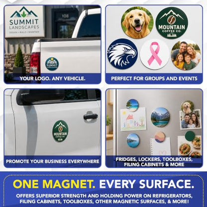 Customizable 5 Inch Round Magnet Pack (100 Count)