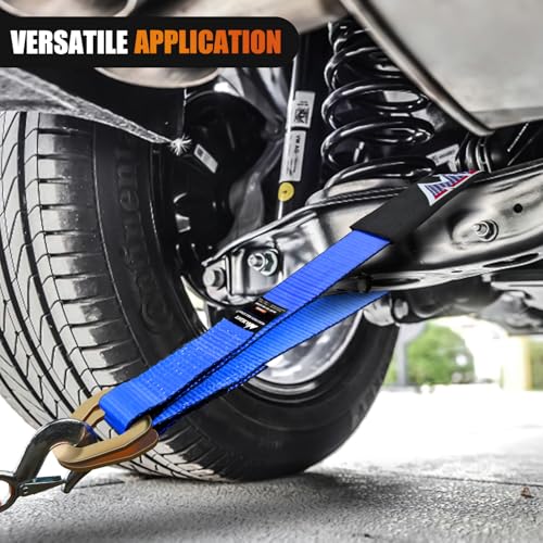 2" x 38" Axle Tie Down Straps with D (4 Count)