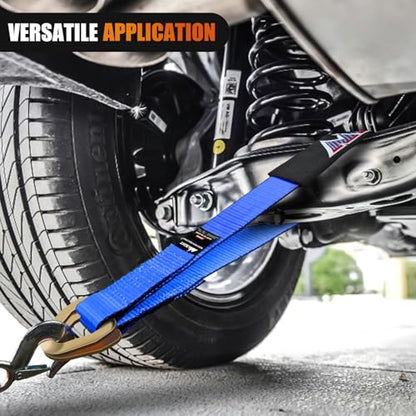2" x 38" Axle Tie Down Straps with D (4 Count)