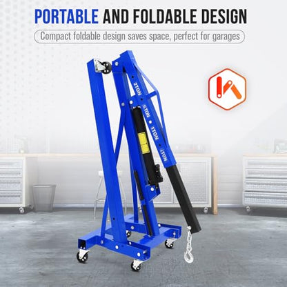 2 Ton Hydraulic Engine Hoist with Lever Stabilizer
