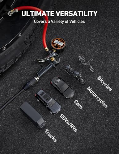 T1 Digital Tire Pressure Gauge with Inflator