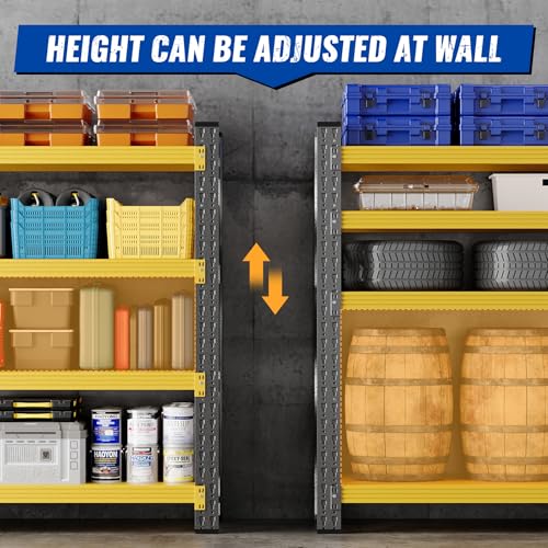 BYBYNSOE 48" W Storage Shelves 3000lbs Garage Metal Shelving Heavy Duty Garage Shelves Adjustable Storage Shelves for Industrial