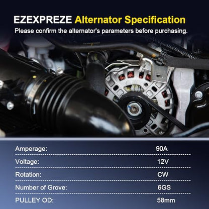 Hyundai kia Alternator Replacement Compatible with 2012 2013 2014 2015 2016 2017 Accent Veloster