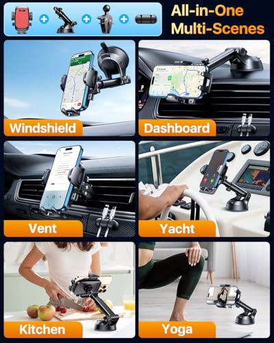 True Upgrade for Safety Car Phone Holder Mount [Patent & Military