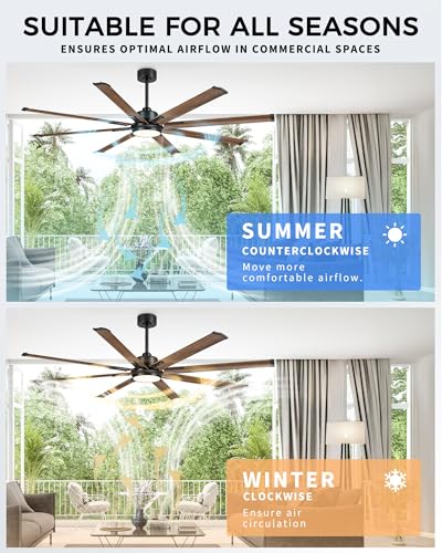72 Inch Large Ceiling Fan with Light