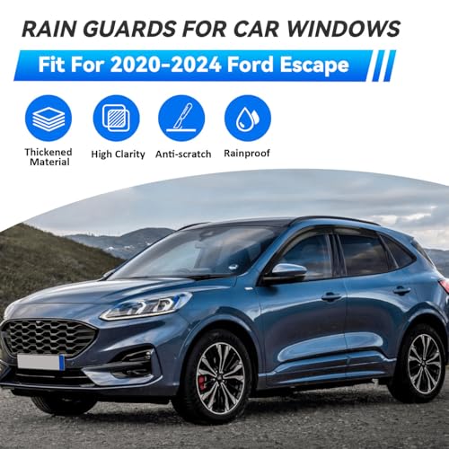 4pcs Window Visors Rain Guards for 2020 (4 Count)
