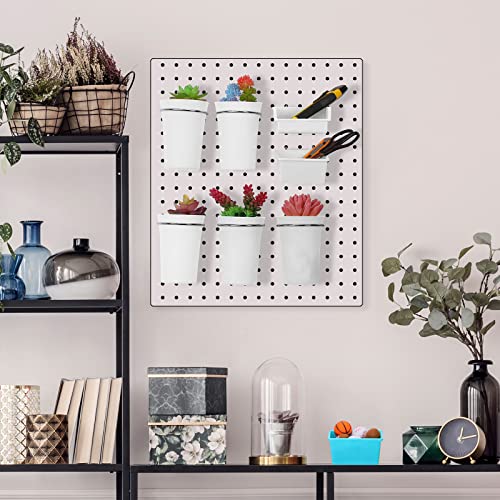 20 Pcs Pegboard Bins and Cups with Hooks and Loops Peg Assortment Organizer Accessories Various Tool Organizer Pegboard Baskets Set for Garage Workshop Workbench Office