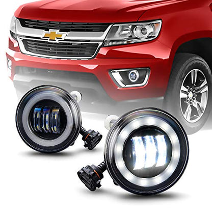 LED Fog Lights Compatible with Chevy Colorado Silverado Camaro Tahoe