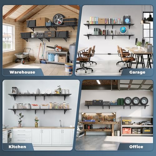 4 Pack Garage Shelving Wall Mounted