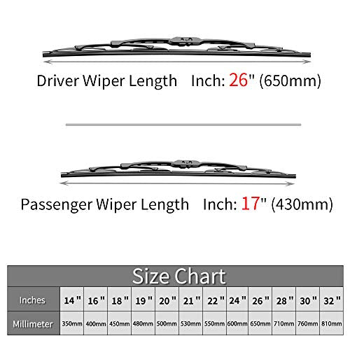 Replacement for Nissan Sentra Windshield Wiper Blades