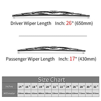 Replacement for Nissan Sentra Windshield Wiper Blades