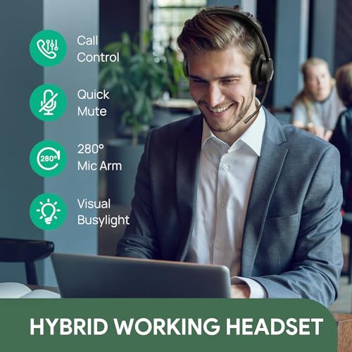 WH64 Hybrid DECT Dongle & Bluetooth Wireless Headset for Work