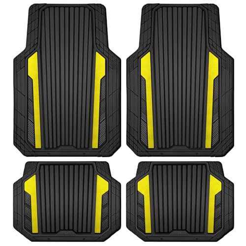 Yellow Car Mats Metallic