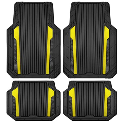 Yellow Car Mats Metallic