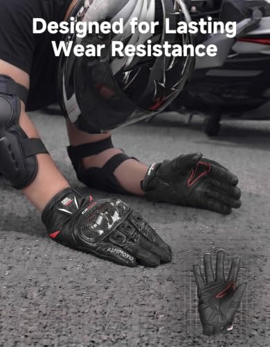 Sheepskin Leather Motorcycle Gloves for Men