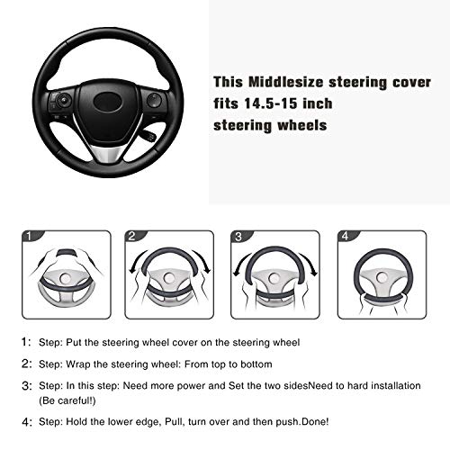 car Steering Wheel Cover Faux Leather Massage Universal fit 3D Honeycomb Hole Anti