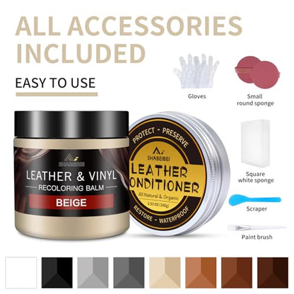 Leather Recoloring Balm with 100ml Mink Oil