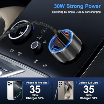 Car Charger for iPhone 17 16 15 Pro Max