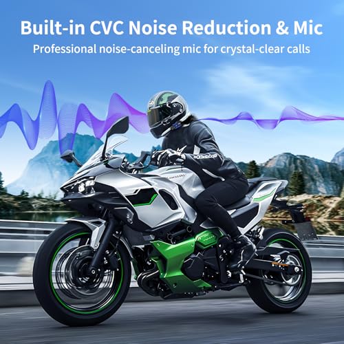 FX4 Pro Motorcycle Bluetooth Intercom Headset with AI Voice Control