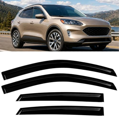 4PC Window Rain Guards fit 2020 (4 Count)