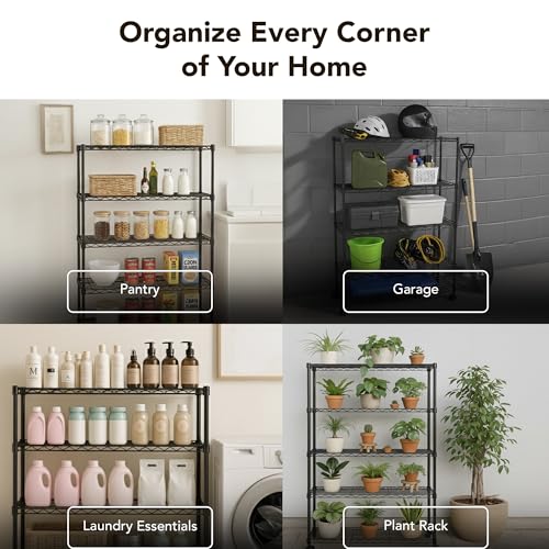 5 Tier Wire Shelving Unit Storage Rack
