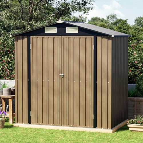 4 x 6 FT Storage Shed with Floor Frame for Backyard