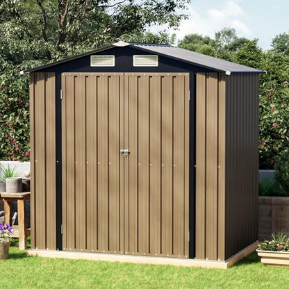 4 x 6 FT Storage Shed with Floor Frame for Backyard