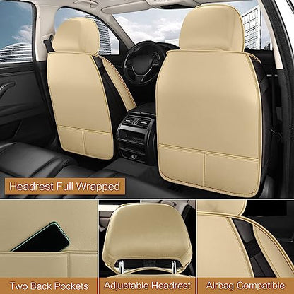 Leather Car Seat Covers Front Pair (2 Count)