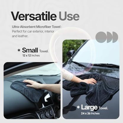 Crystal Clean 1300 GSM Microfiber Car Towel