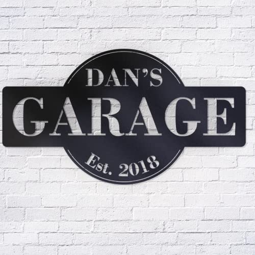 Personalized Metal Workshop Sign for Dad