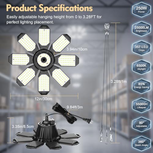 2 Pack Plug in Garage Lights (2 Count)