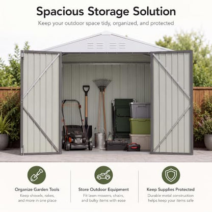 8x6 FT Outdoor Storage Shed