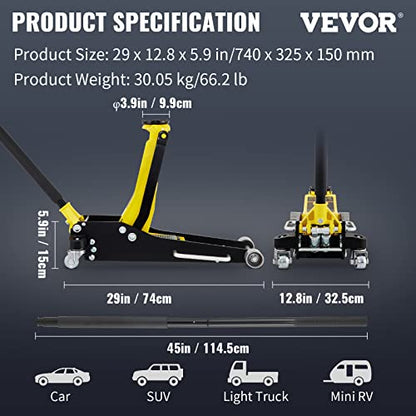 3 Ton Low Profile Aluminum & Steel Racing Floor Jack