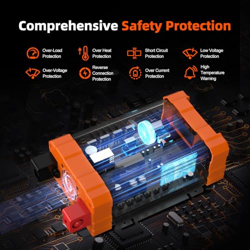 1000Watt Pure Sine Wave Inverter 12V DC to 120V AC