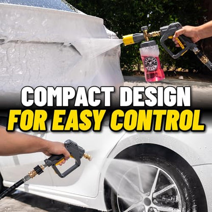 Snubby Short Pressure Washer Gun with Foam Cannon Attachment