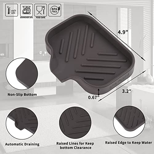Silicone Soap Dish with Drain Spout