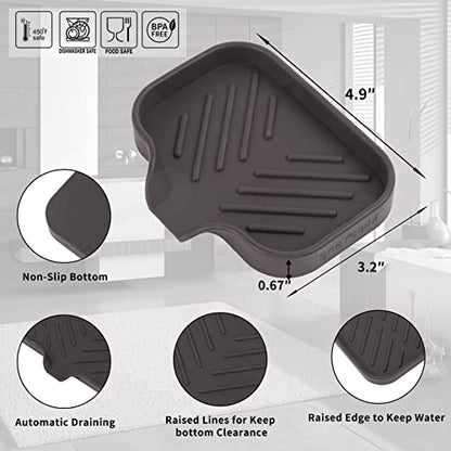 Silicone Soap Dish with Drain Spout