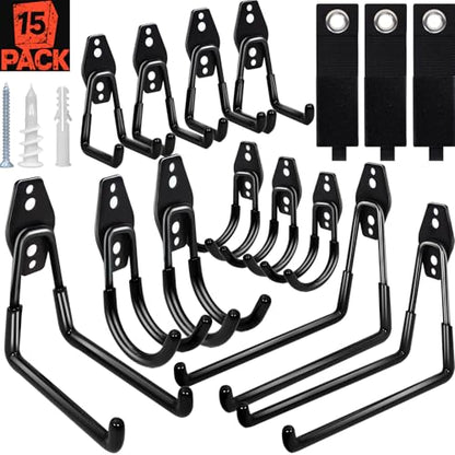 15pcs Garage Storage Wall Hooks