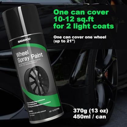 Black Spray Paint for Wheels (26 Ounce)