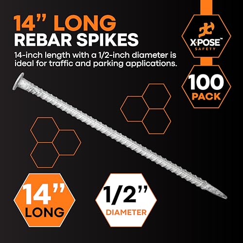 Heavy Duty Rebar Stakes 14" x 1 (100 Count)