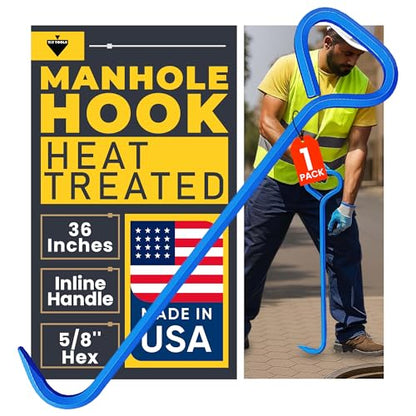 T&T Tools 36 Inch Manhole Cover Hook Tool