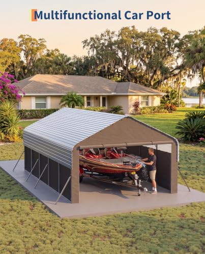 12x25x9 ft Metal Carport Oversized