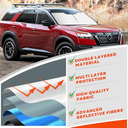 Foldable Front Windshield Sunshade for Nissan Pathfinder 2022