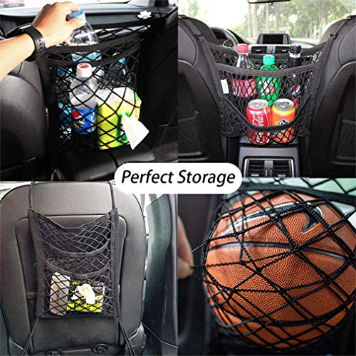 Dog Car Net Barrier with Mesh Organizer