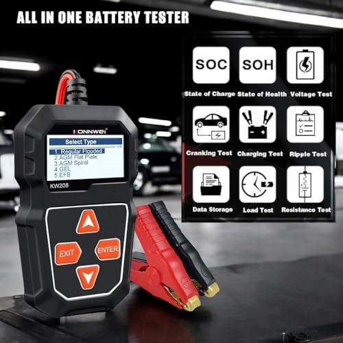KW208 Car Battery Tester 12V
