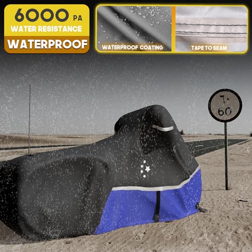 Motorcycle Cover 420D Heavy Duty Storage for Touring Models Harley Davidson Road King